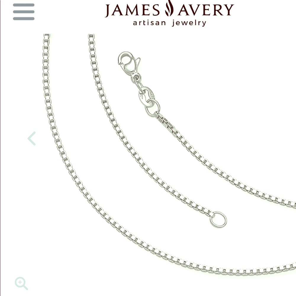 James Avery Silver Box Chain 20”